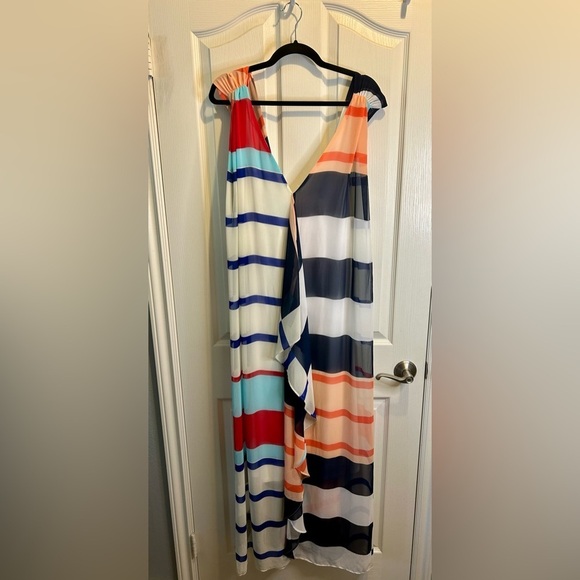 Lane Bryant Dresses & Skirts - 🩵❤️”Lane Bryant” Nautical Inspired Maxi Sundress Flowy Fully Lined Size 20❤️🩵